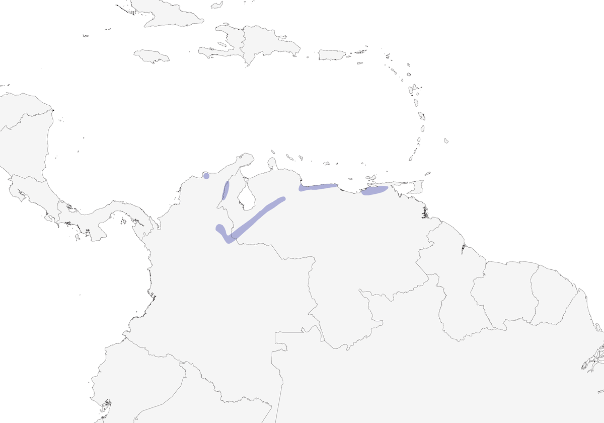 Fulvous-headed Tanager, Distribution 1