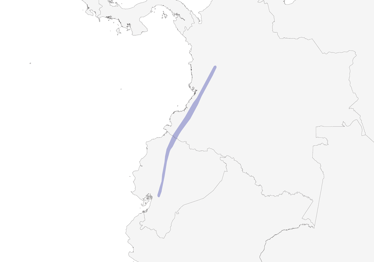 Parula del Chocó, Distribuzione 1