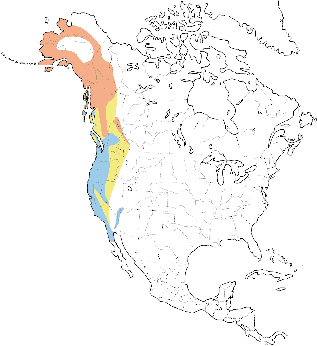 Golden-crowned Sparrow, Distribution 1