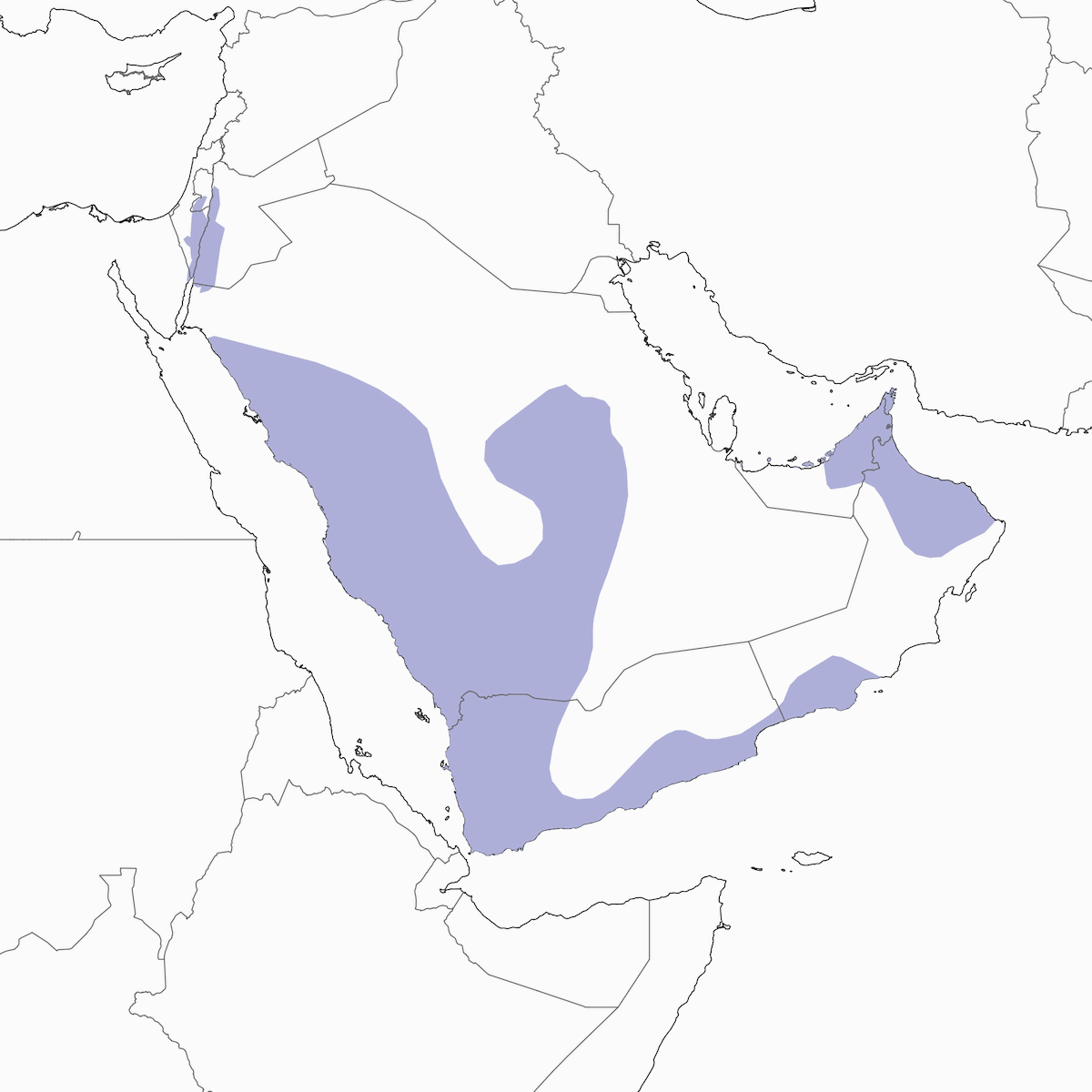 Gruccione verde arabo, Distribuzione 1