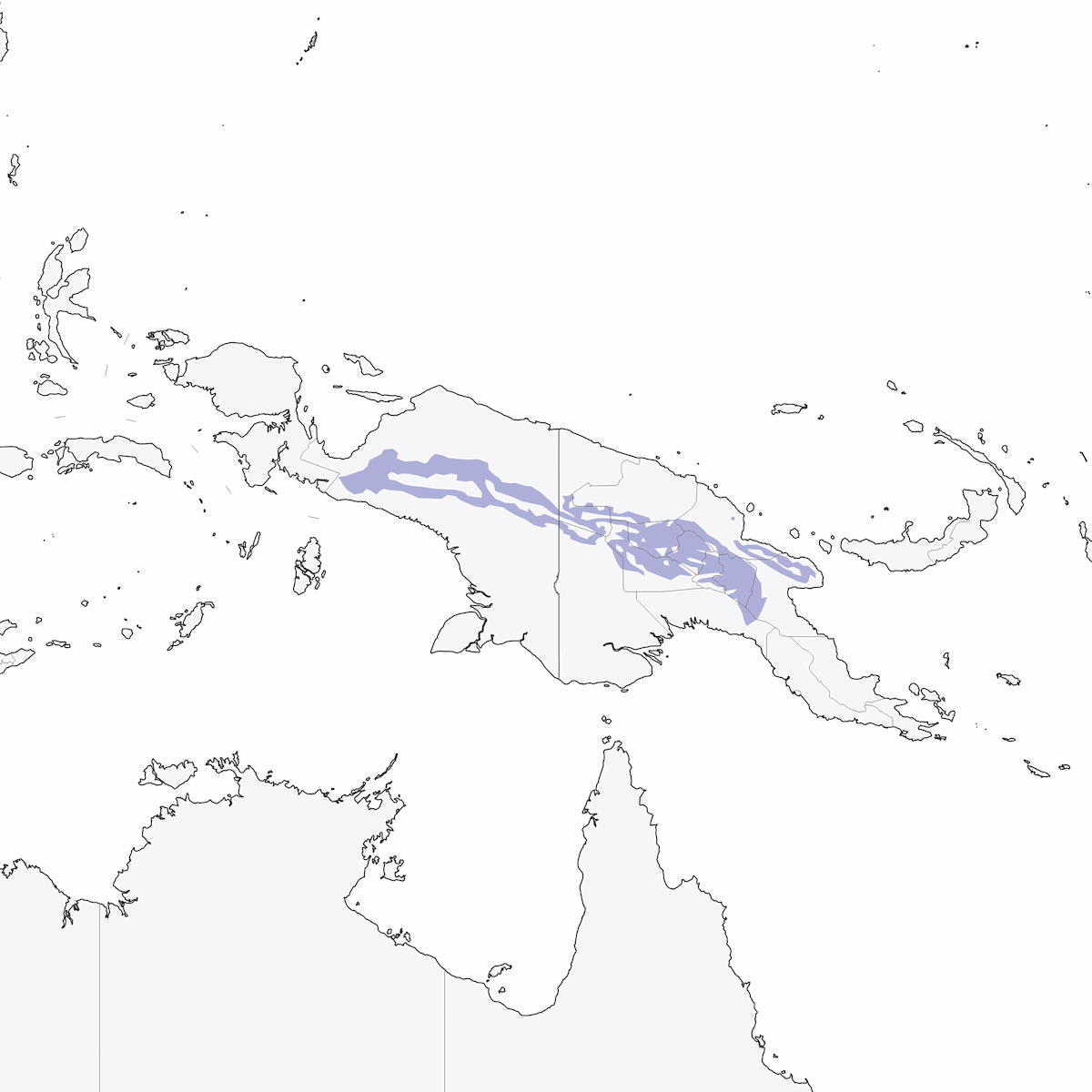 Lophorina Magnífica, Distribución 1
