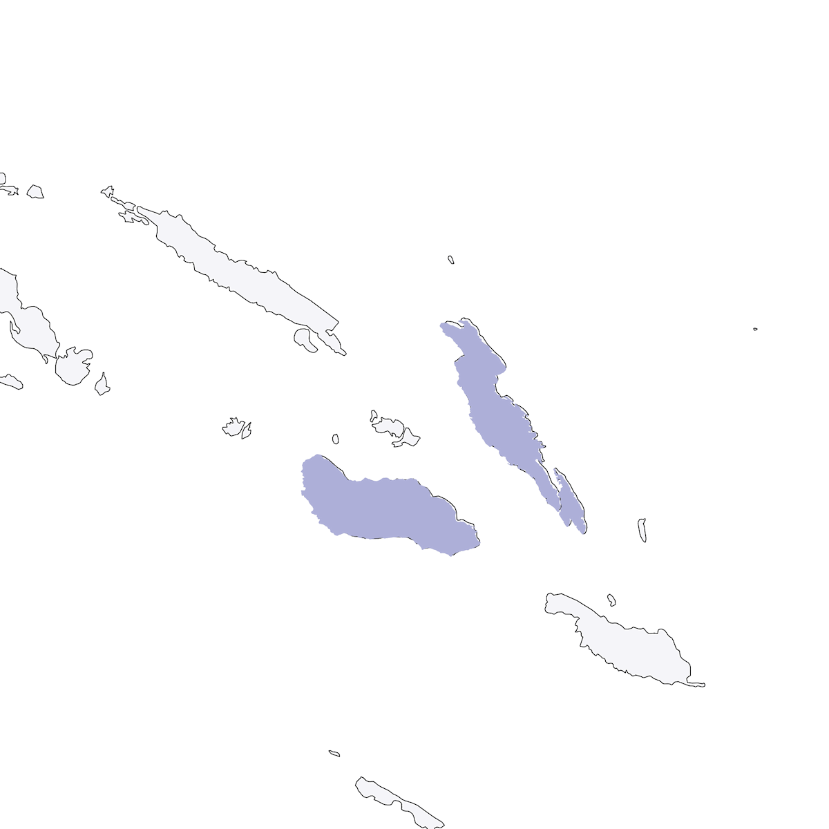 Martín Pescador Enano de Guadalcanal, Distribución 1