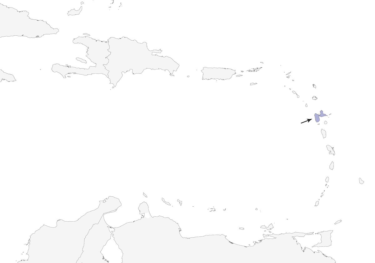 Guadeloupe Woodpecker, 分布 1