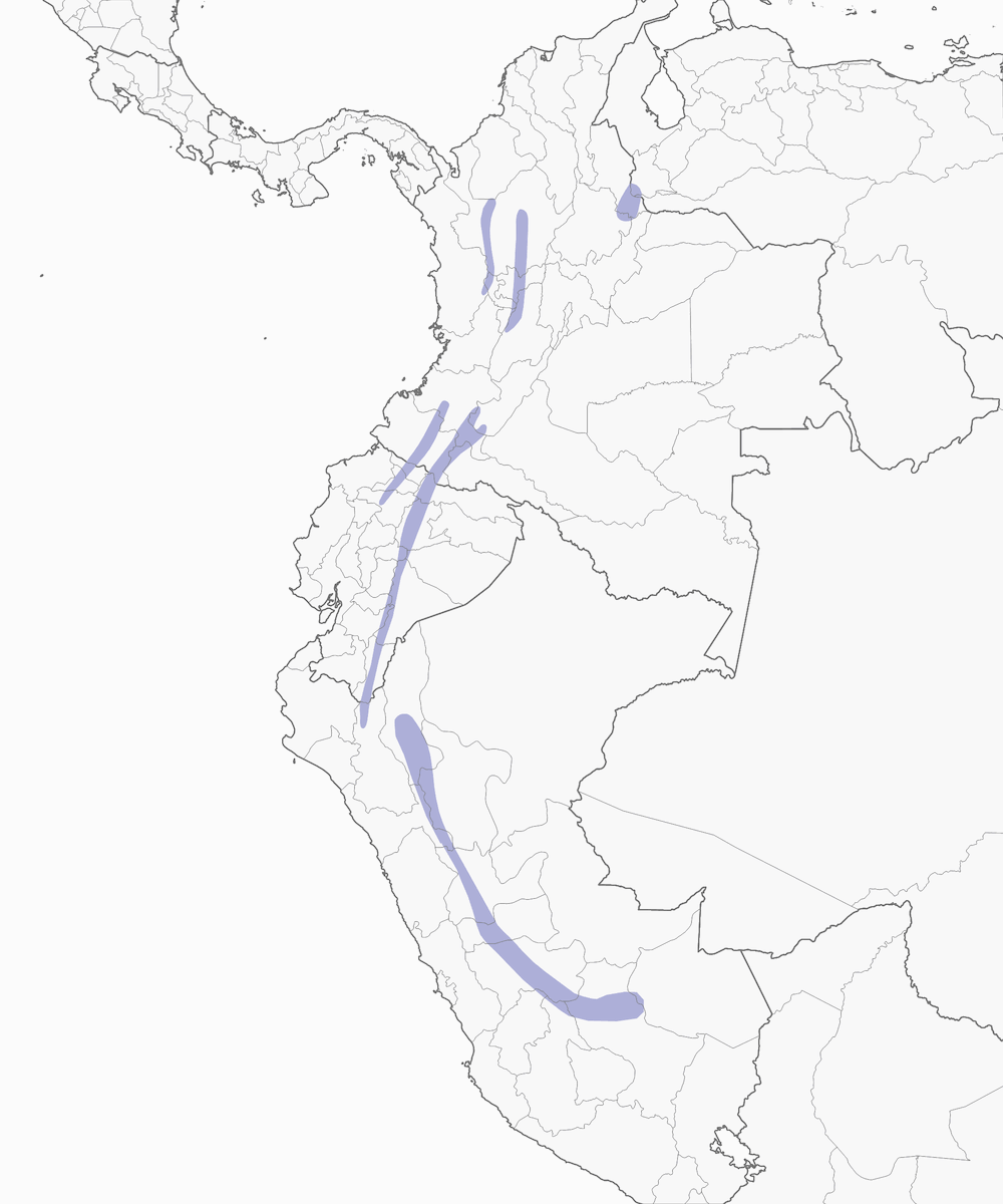 Tangara de Bosque Capuchigrís, Distribución 1