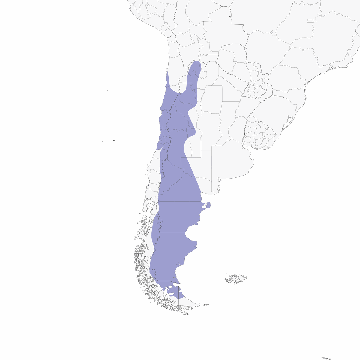 Gray-hooded Sierra Finch, Distribution 1