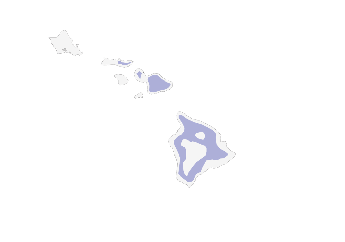 Amakihi delle Hawaii, Distribuzione 1