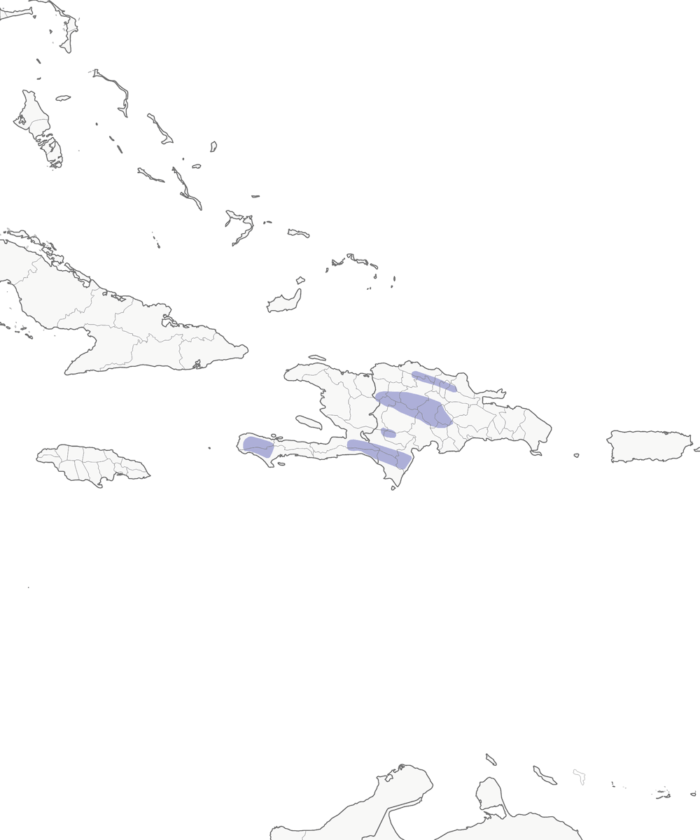 Trogon d'Hispaniola, Distribution 1