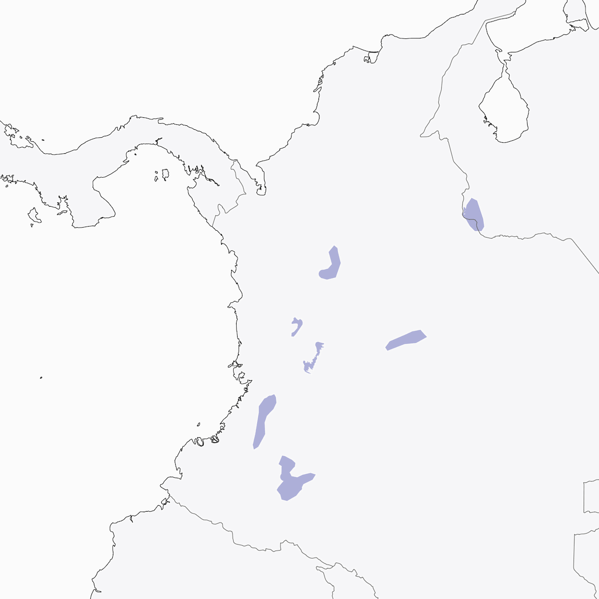Grallaire capuchonnée, Distribution 1