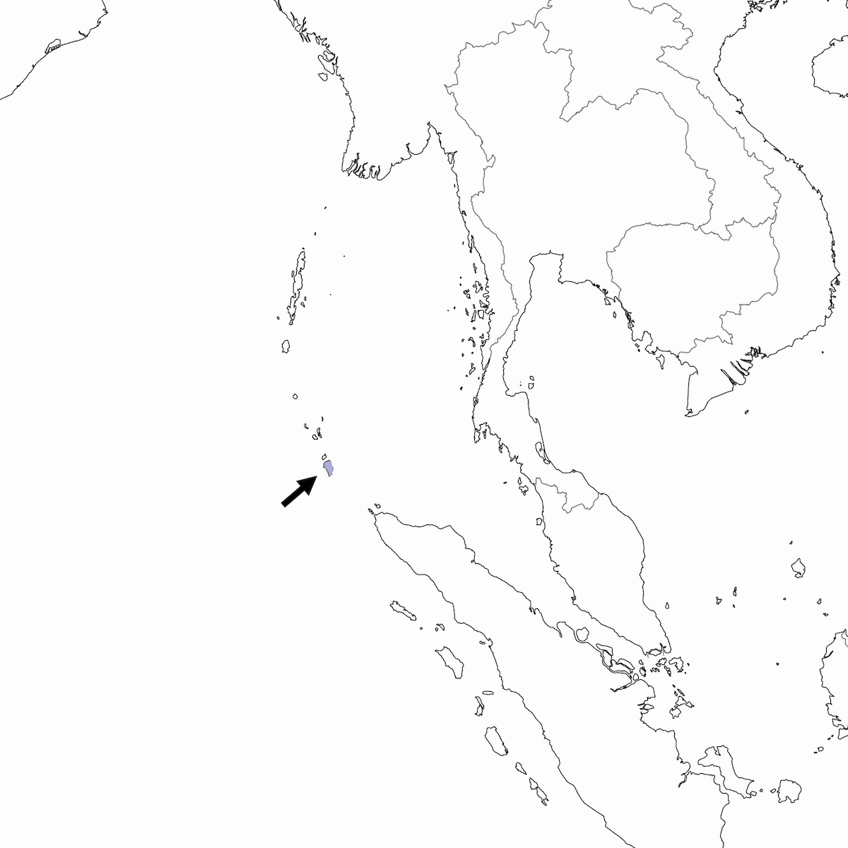 Nicobar Hooded Pitta, Distribution 1
