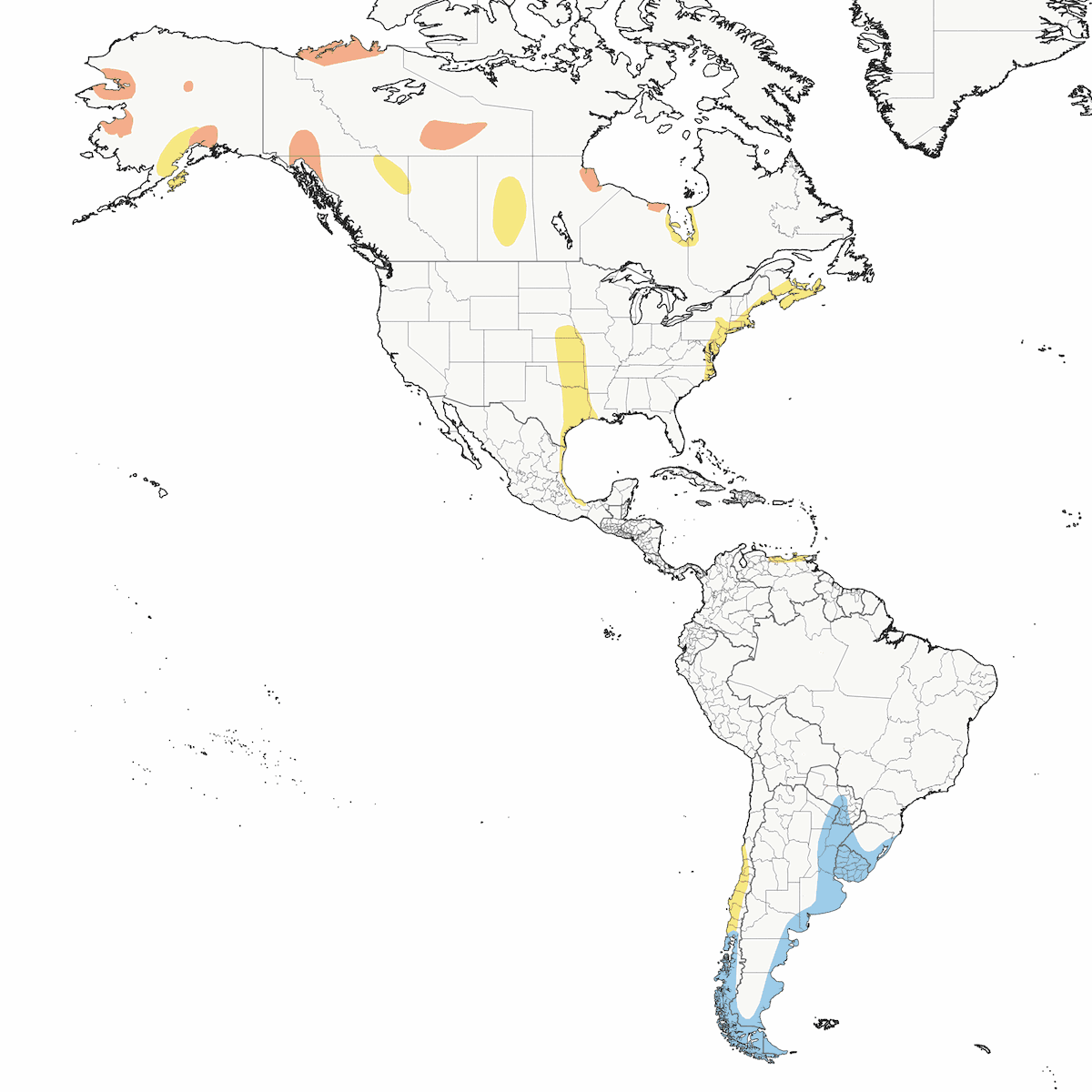 Aguja de Hudson, Distribución 1