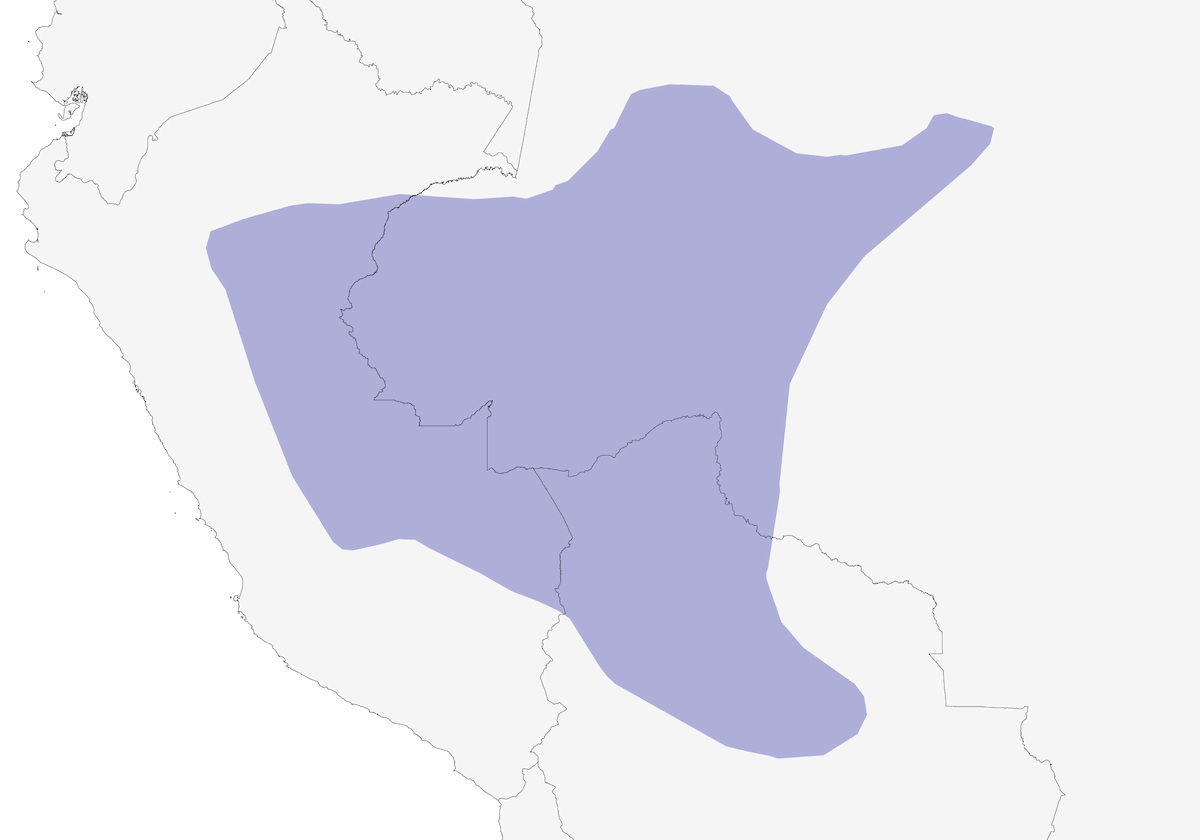 Trepador de Inambari, Distribución 1