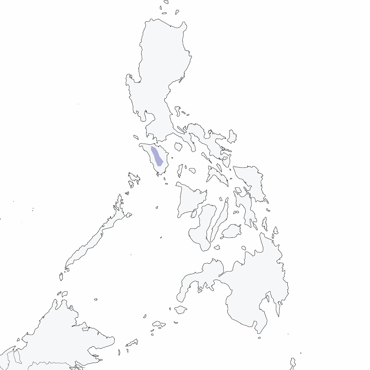 Zorzal de Mindoro, Distribución 1
