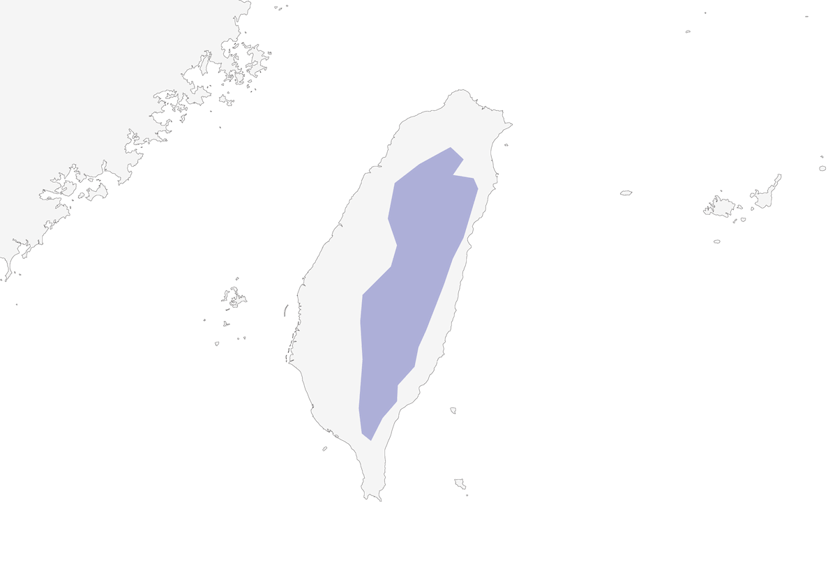 Tordo di Taiwan, Distribuzione 1