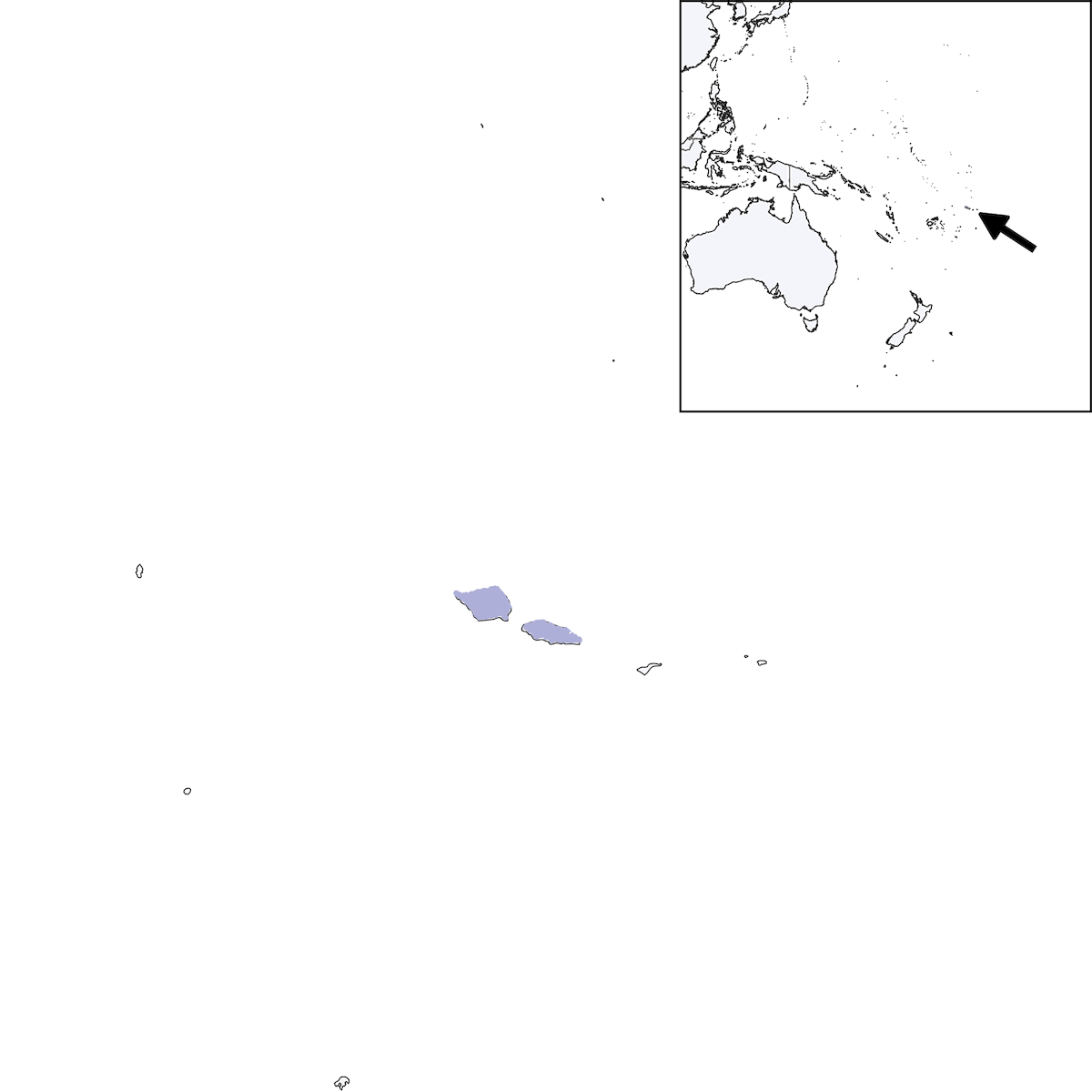Grive des Samoa, Distribution 1