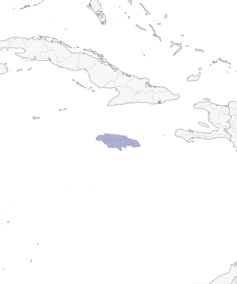 Vireo de Jamaica, Distribución 1