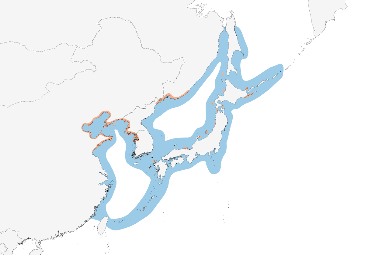 Japanischer Kormoran, Verbreitung 1