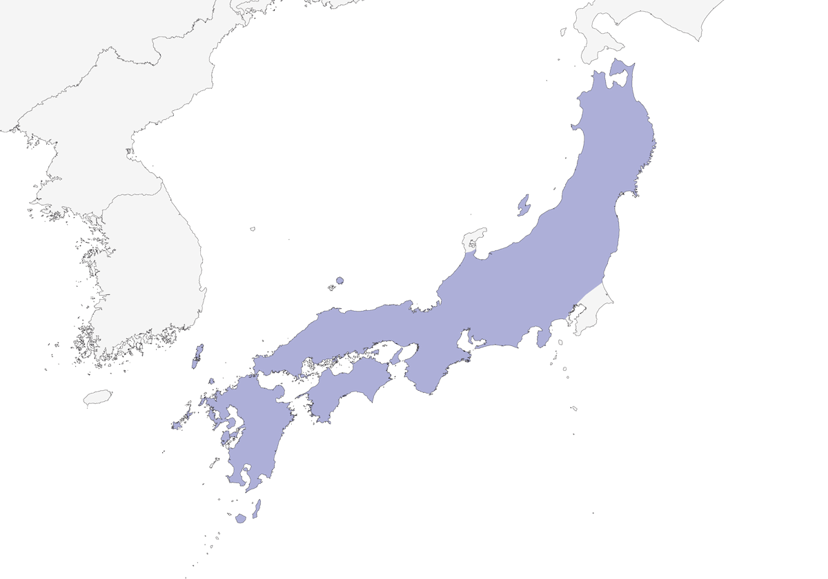 Japanischer Grünspecht, Verbreitung 1