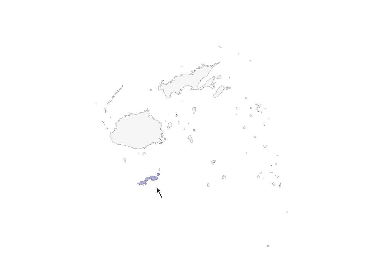 Kadavu Fantail, Distribution 1