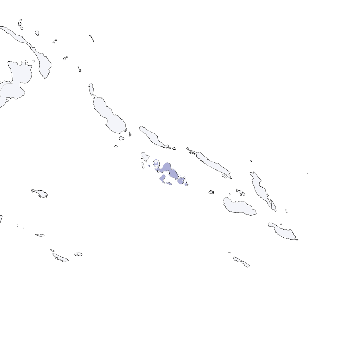 Monarca de Kolombangara, Distribución 1