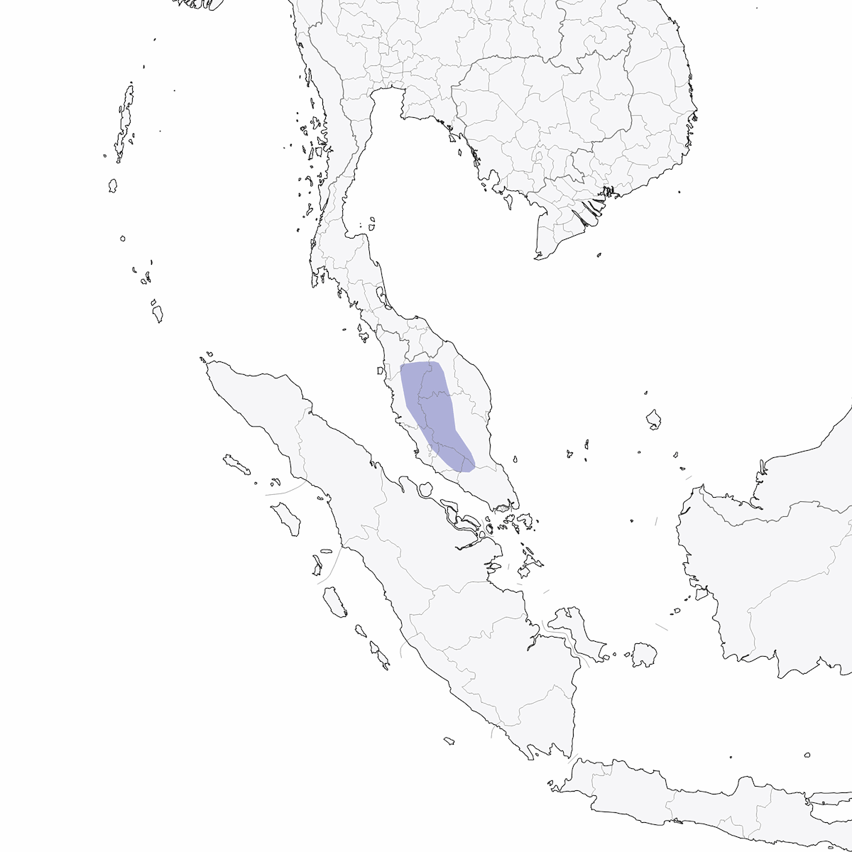Coracina malese, Distribuzione 1