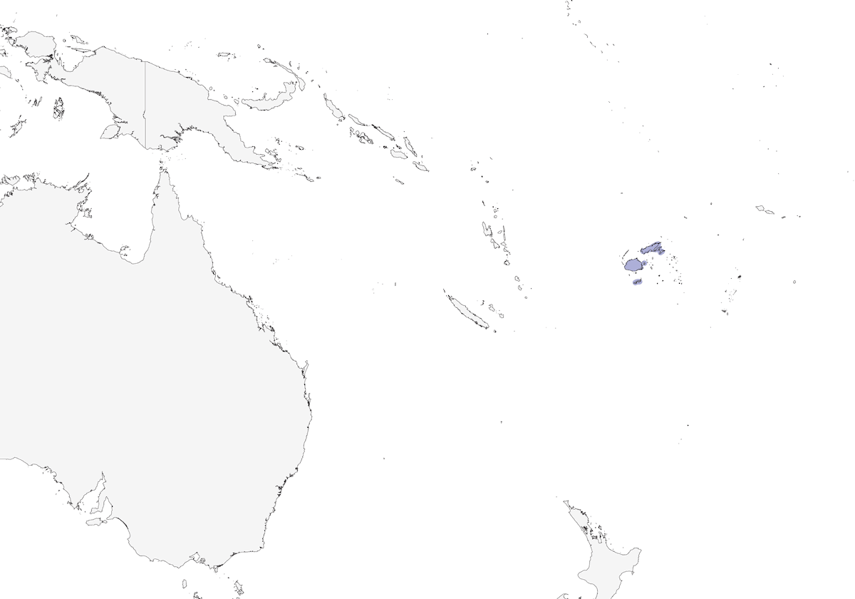Zostérops des Fidji, Distribution 1