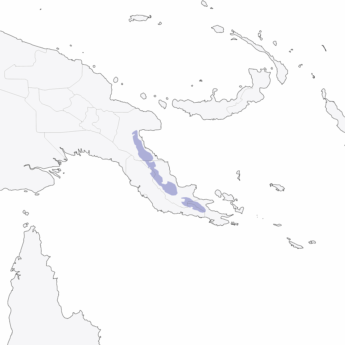 Östliche Parotia, Verbreitung 1