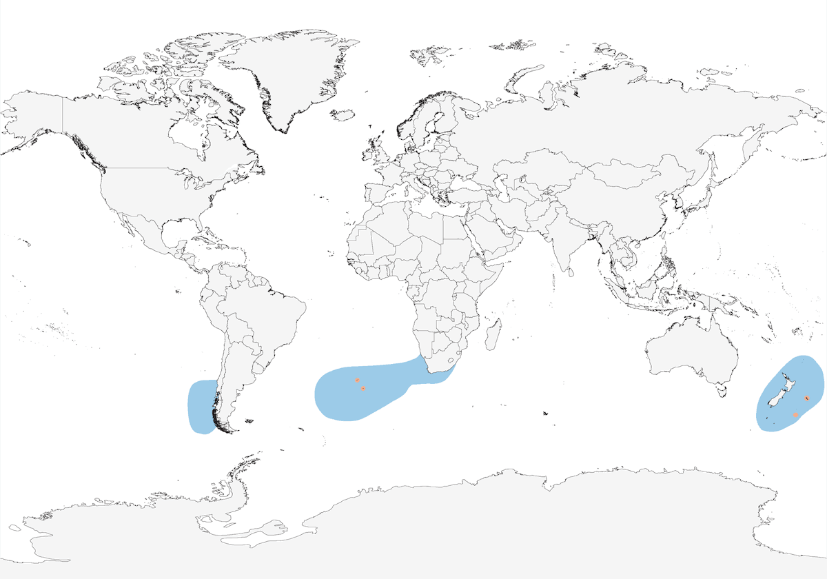 Subantarctic Shearwater, Distribution 1