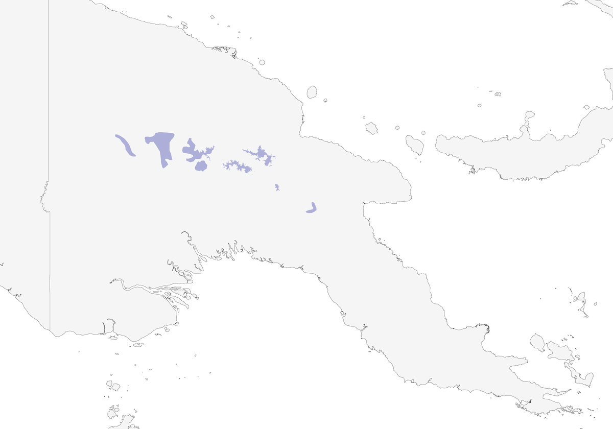 Melifago barbato lungo, Distribuzione 1