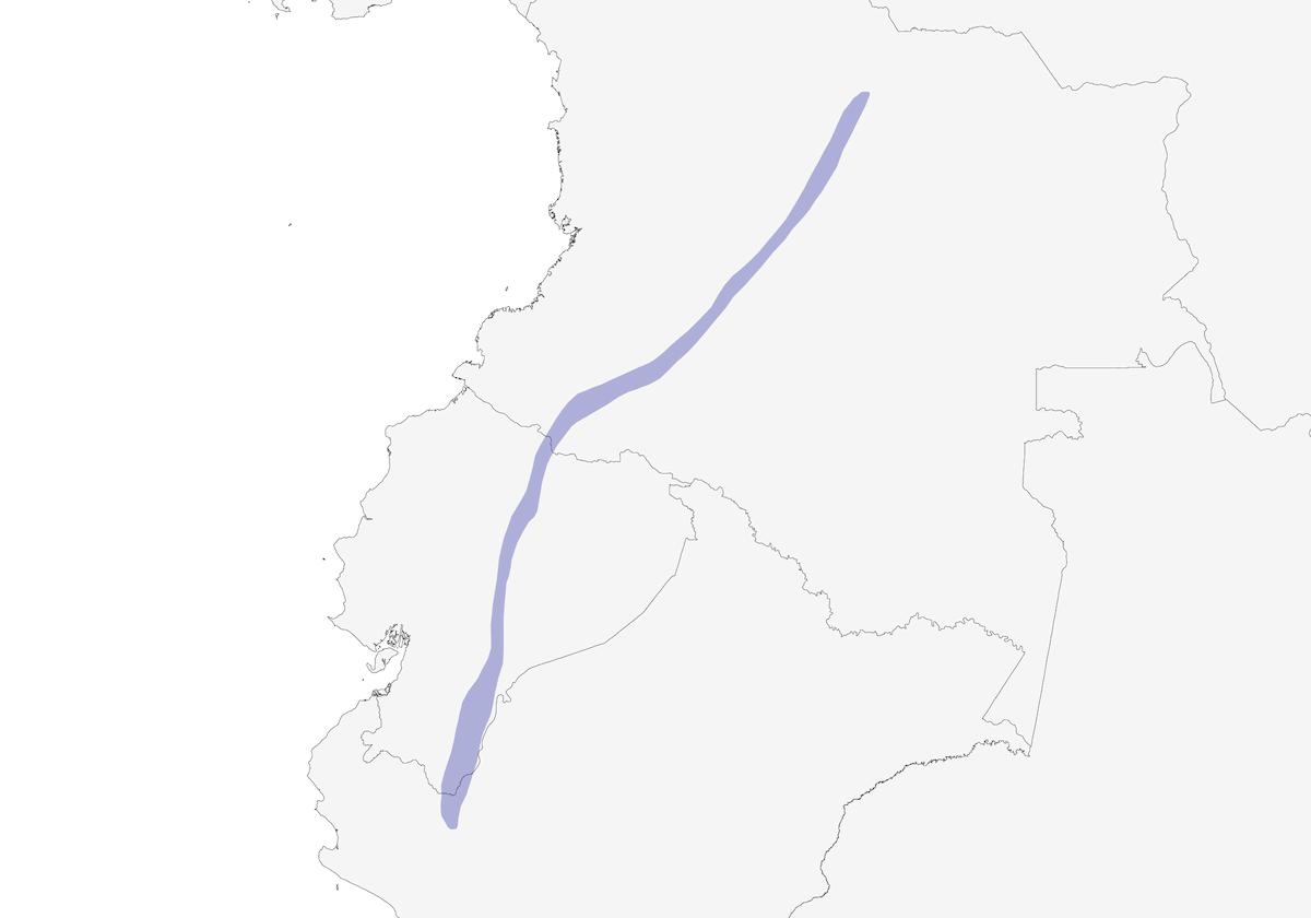 Long-tailed Tapaculo, Distribution 1