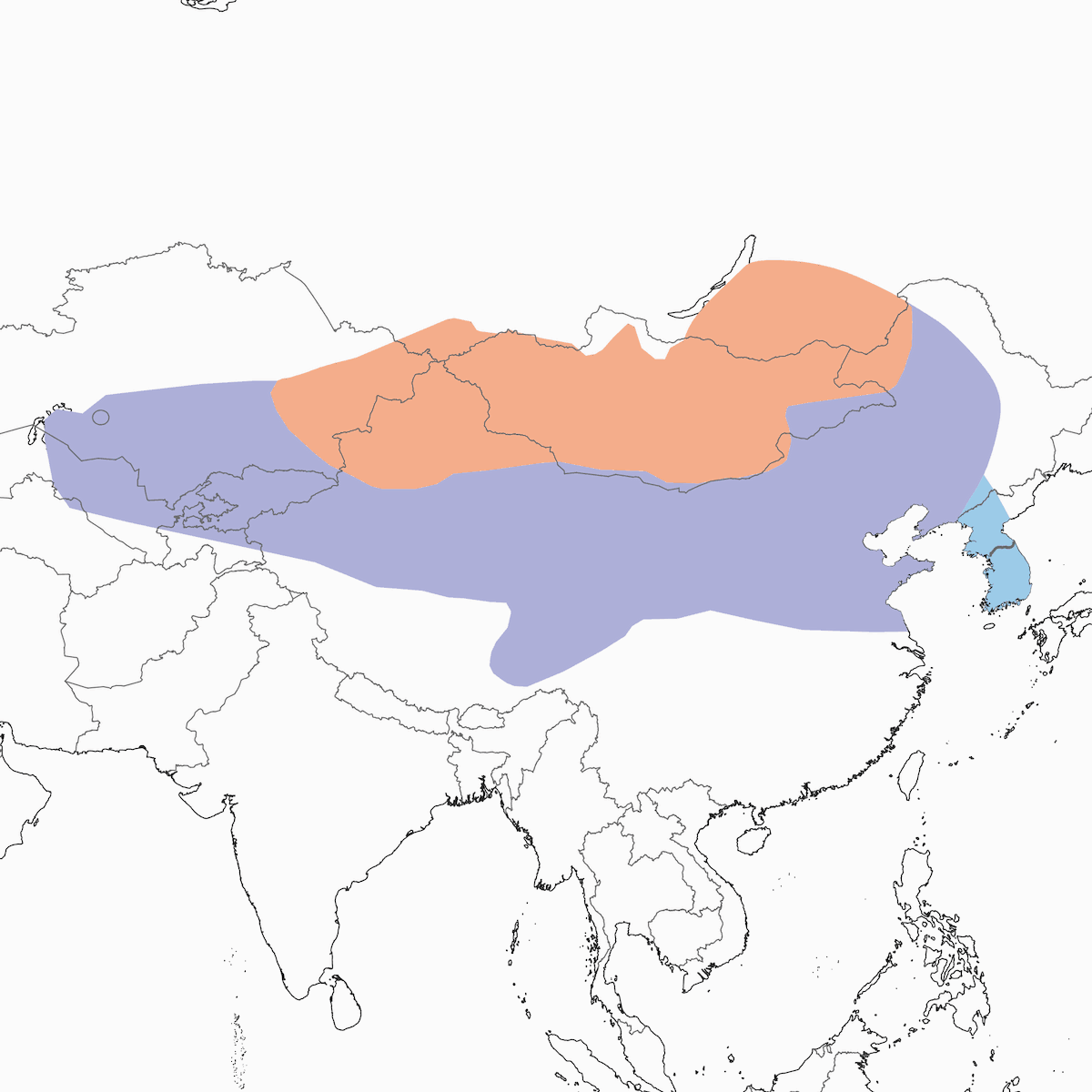 Alouette de Mongolie, Distribution 1