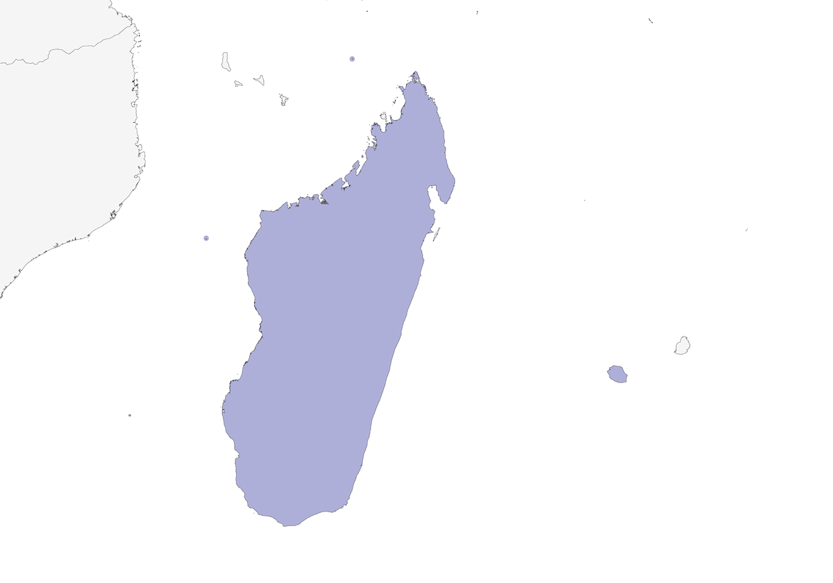 Quaglia tridattila del Madagascar, Distribuzione 1