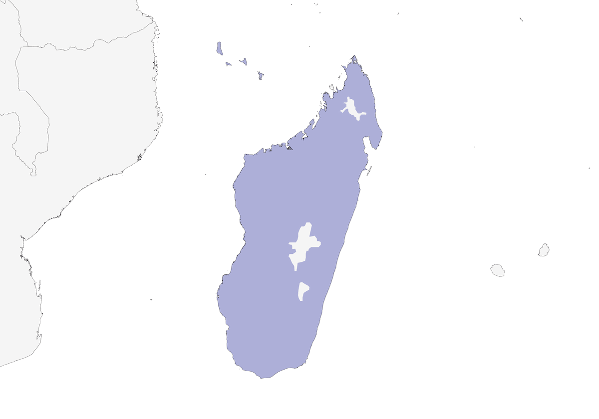 Malagasy Kingfisher, Distribution 1