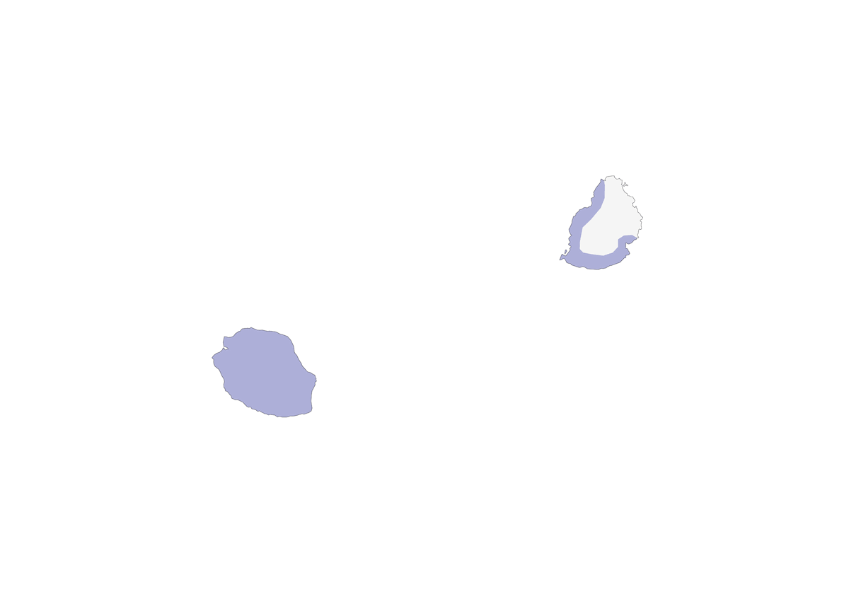 Monarca del Paraíso de las Mascareñas, Distribución 1