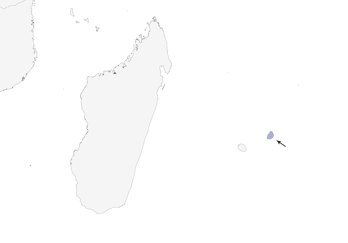 Mauritius-Graubrillenvogel, Verbreitung 1