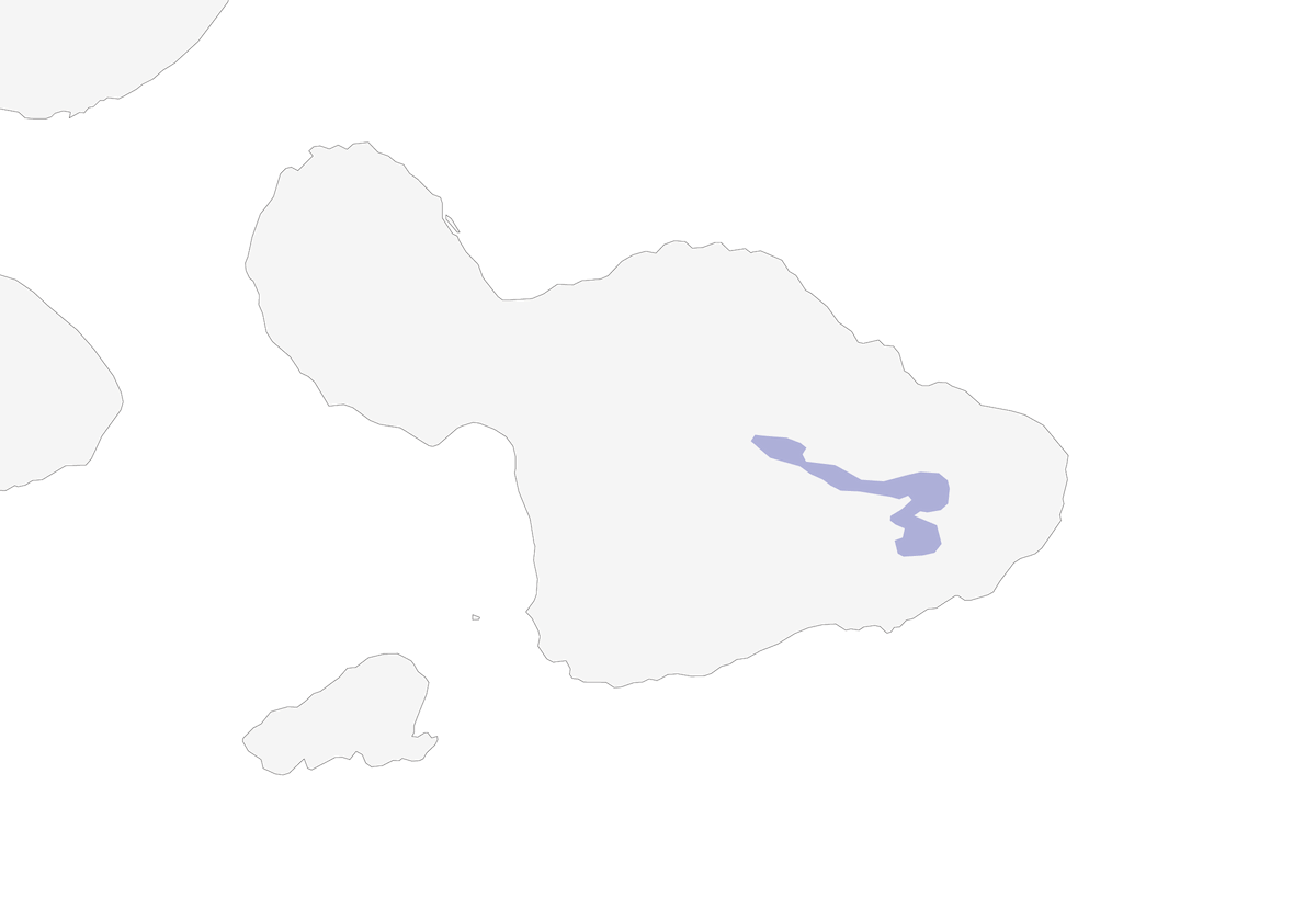 Maui-Hakenschnabel, Verbreitung 1