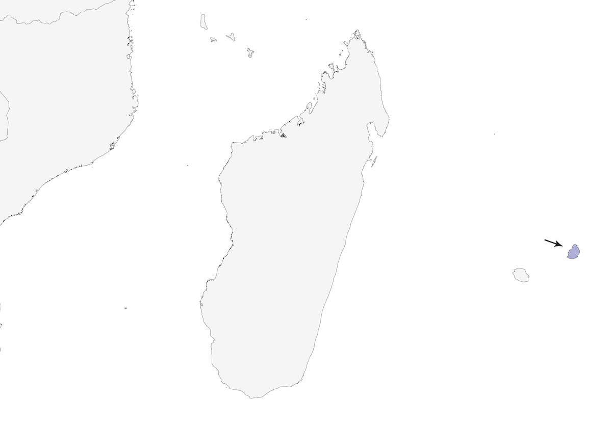 Occhialino di Mauritius, Distribuzione 1