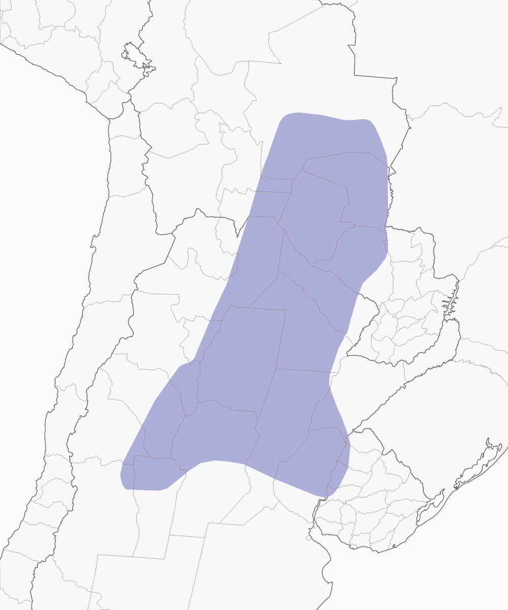 Many-colored Chaco Finch, Distribution 1