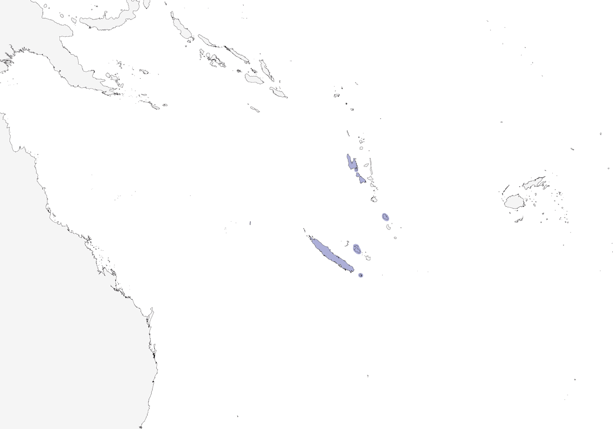 South Melanesian Cuckooshrike, Distribution 1