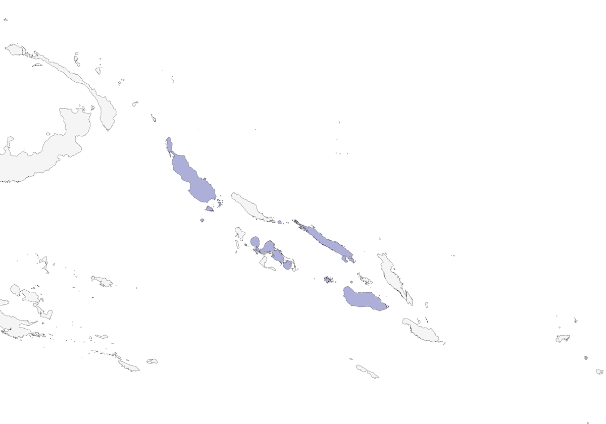 Orugueros de Melanesia del Norte, Distribución 1