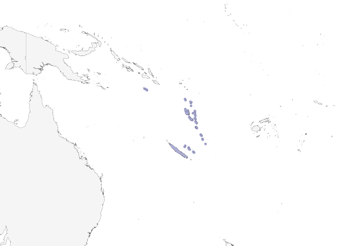 Melanesian Flycatcher, Distribution 1
