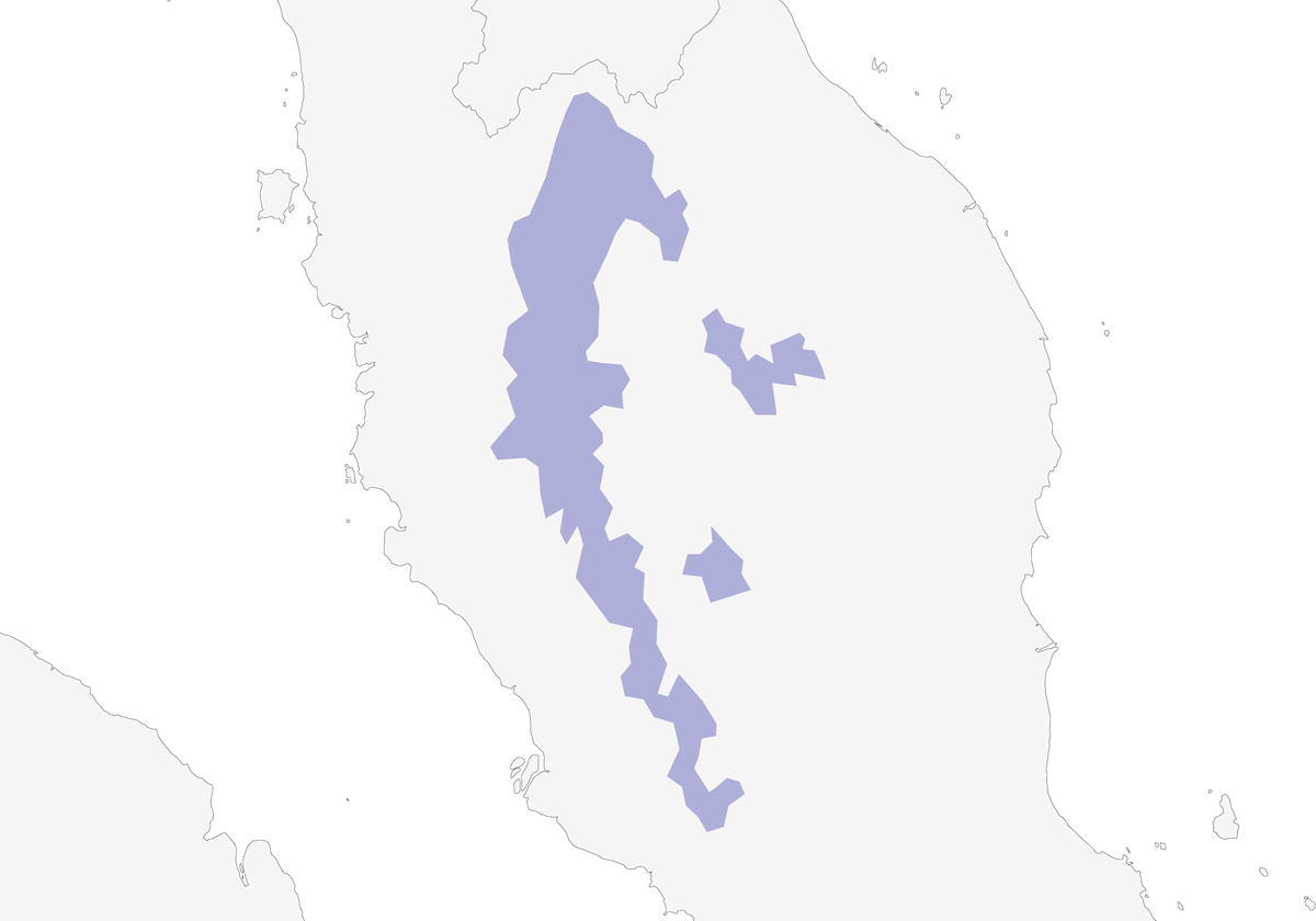 Mountain Peacock-Pheasant, Distribution 1