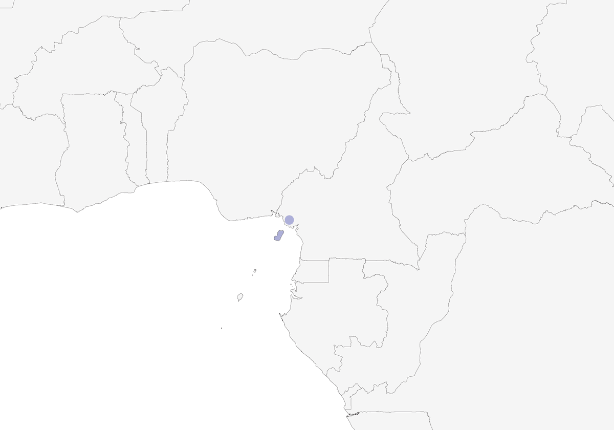 Kamerun-Sägeschwalbe, Verbreitung 1