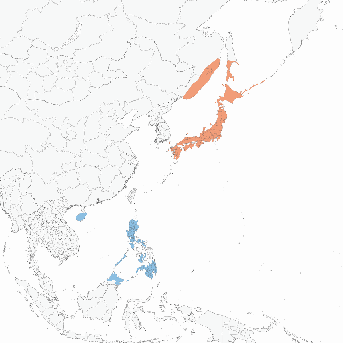 Pigliamosche narciso, Distribuzione 1