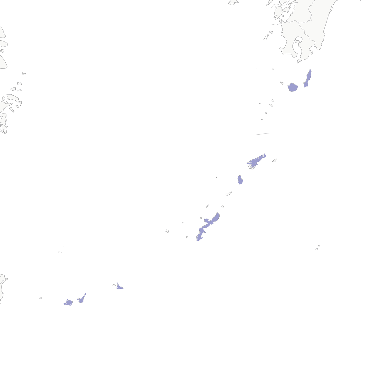 Ryukyu-Fliegenschnäpper, Verbreitung 1