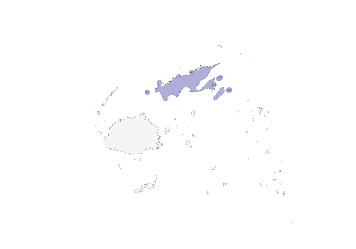 Méliphage de Viti Levu, Distribution 1