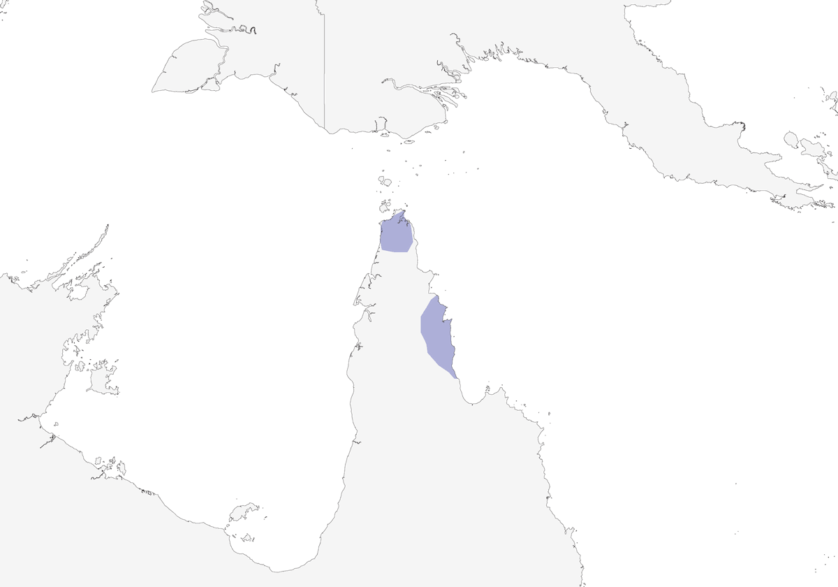 Petirrojo de Matorral Septentrional, Distribución 1