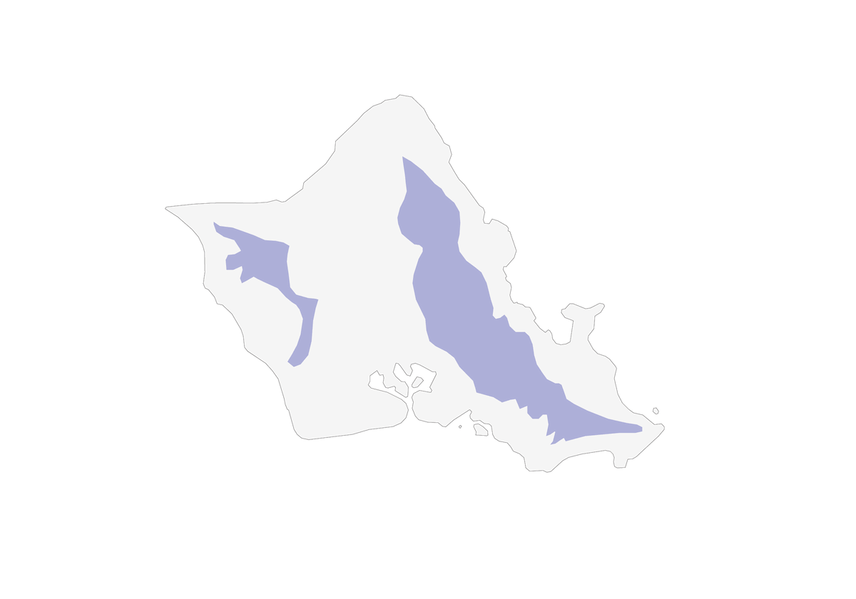 Amakihi de Oahu, Distribución 1