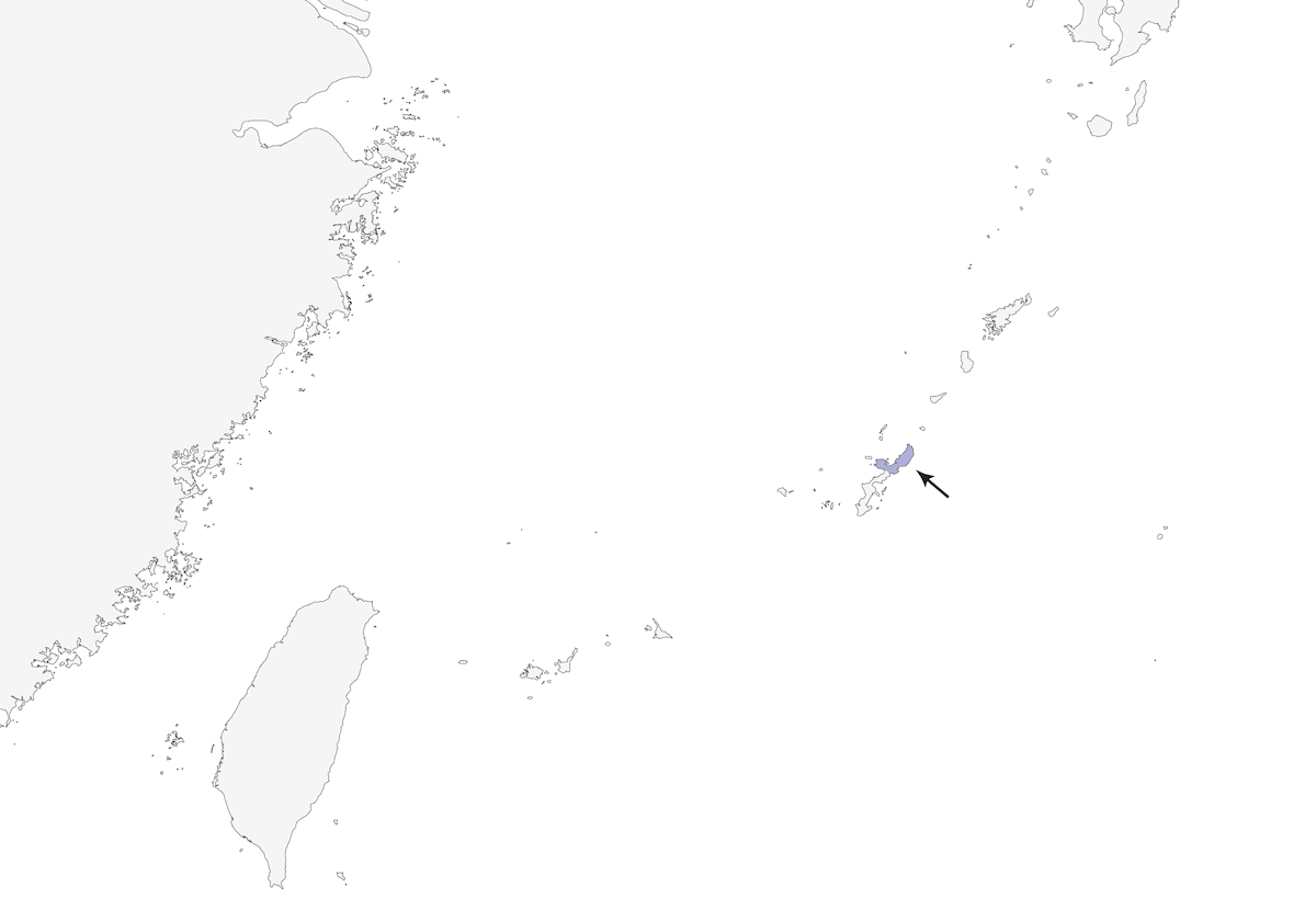 Okinawa-Specht, Verbreitung 1