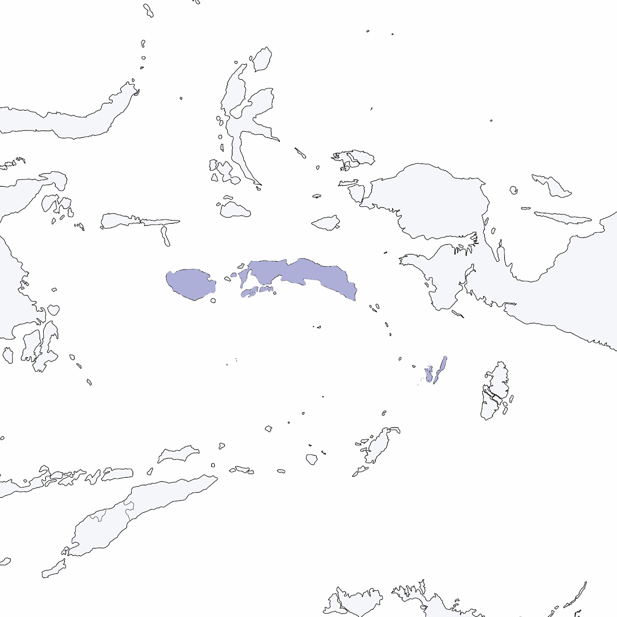 Suimanga de las Molucas del Sur, Distribución 1