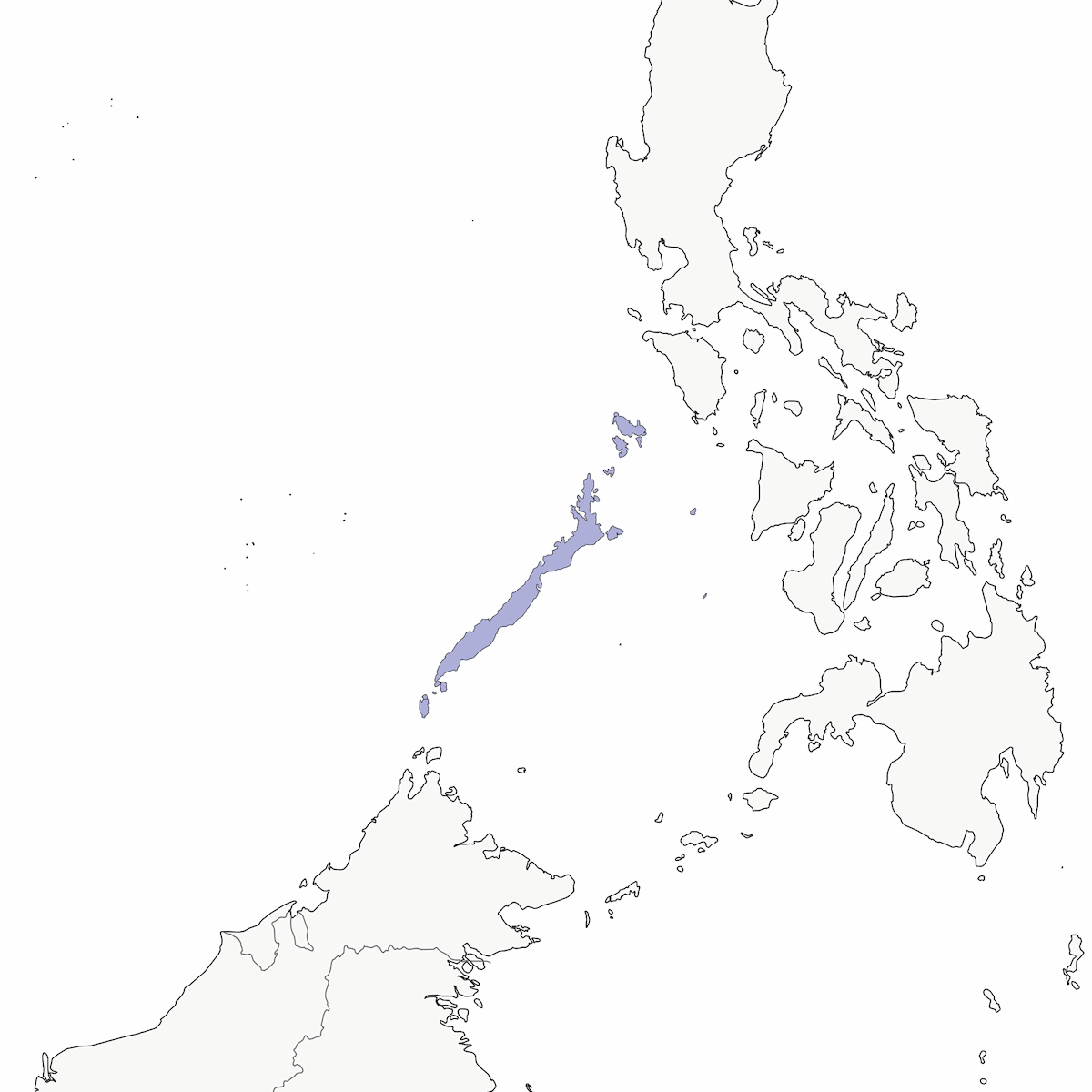 Palawan-Nektarvogel, Verbreitung 1